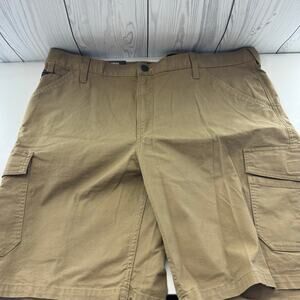 Ariat Rebar M4 Shorts Mens 42R Khaki Tough DuraStretch Canvas 10 inch inseam